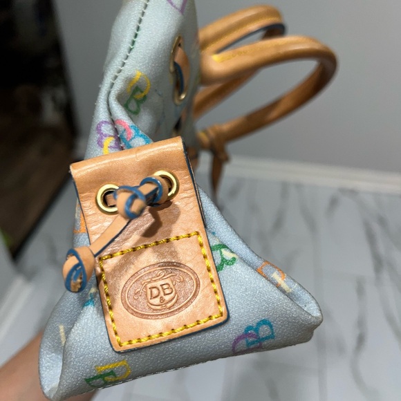 Dooney & Bourke Rainbow Monogram Tassel Tote - Picture 4 of 7